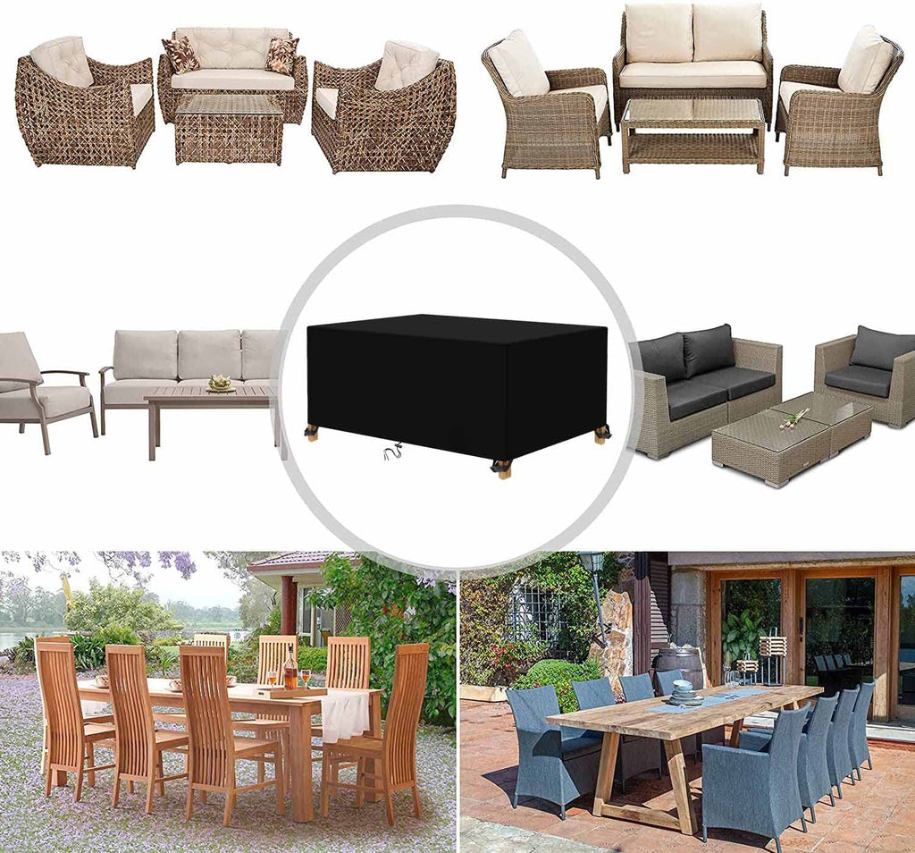 Patio Furniture Covers 88" L x 40" W x 30" H Waterproof Outdoor 600D Patio Table Covers Rectangle Couch Cover