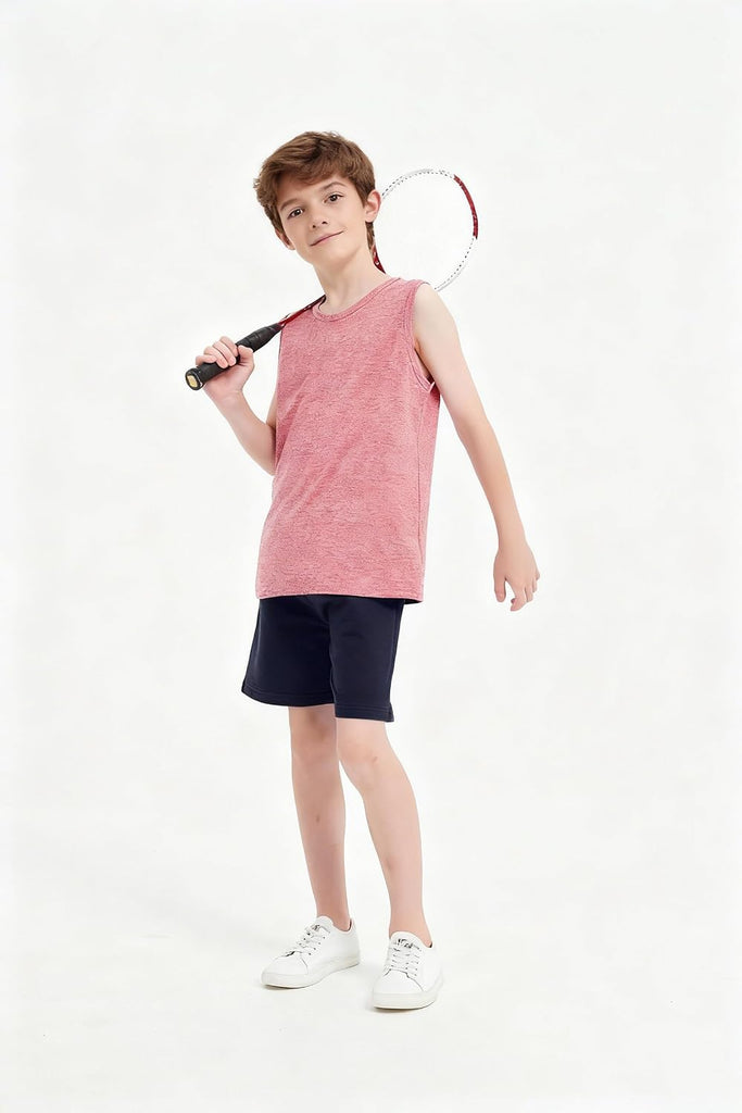 Pack Cotton Boys Shorts French Terry Kids Shorts with Drawstring