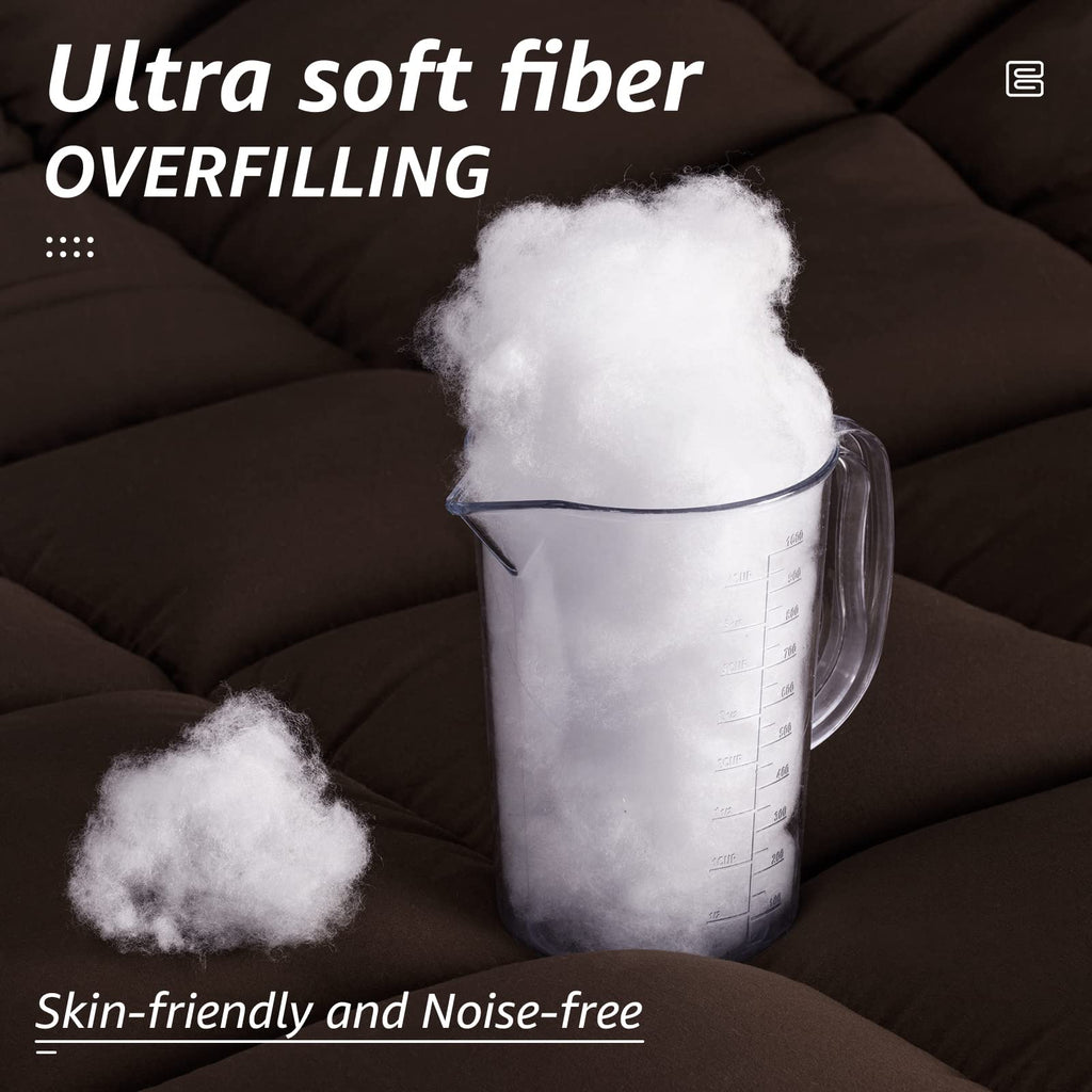 All Season Twin Size Bed Comforter - Cooling Goose Down Alternative Quilted Duvet Insert with Corner Tabs - Winter