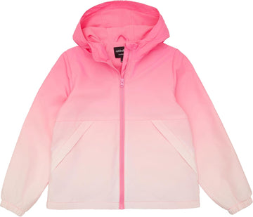 Girls' Fleece Lined Windbreaker Ripstop Water-Resistant Jacket