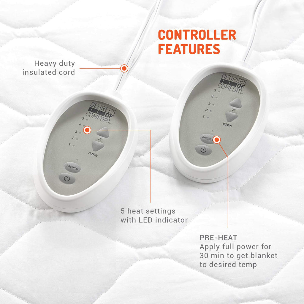 Heated Mattress Pad King, Dual Control Electric Bed Warmer