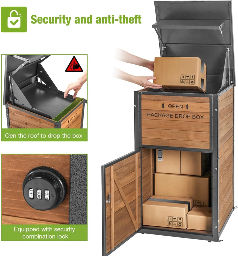 Large Package Delivery Boxes Large Parcel Drop Box with Combination Lockable
