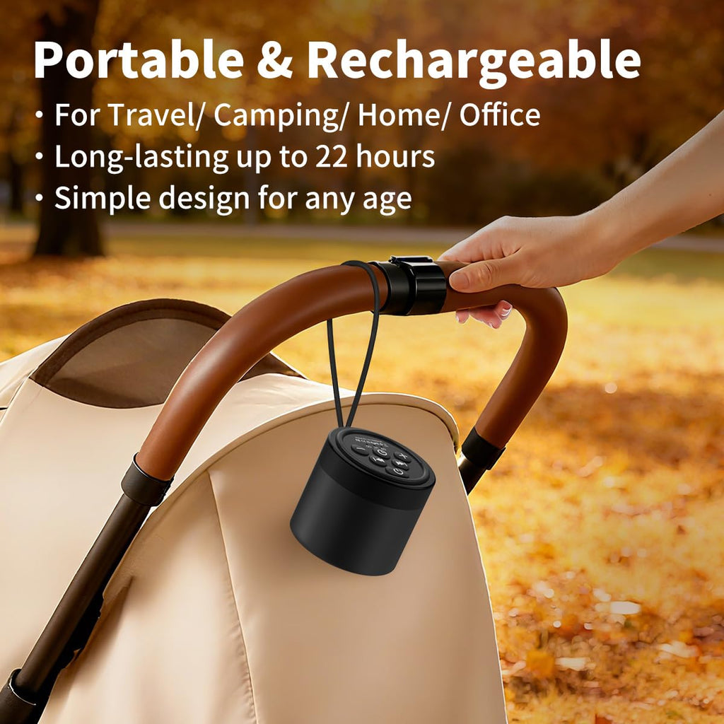 Portable Mini White Noise Machine Sound Machine with 30 Sounds for Newborn Kids Adults Rechargeable Sleep Brown Noise