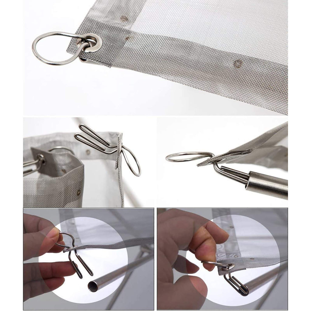 Portable Outdoor Camping Fire Pit Collapsing Steel Mesh Fireplace Folding Wood Burning Stove with Carry Bag