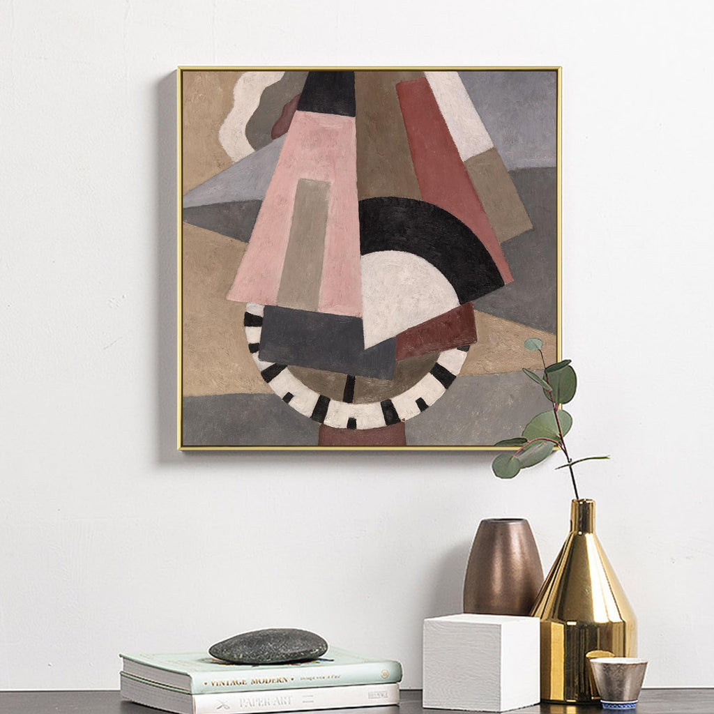 Gold Floating Frame for 24x24 Canvas Paintings Modern Art, 1.5" Deep