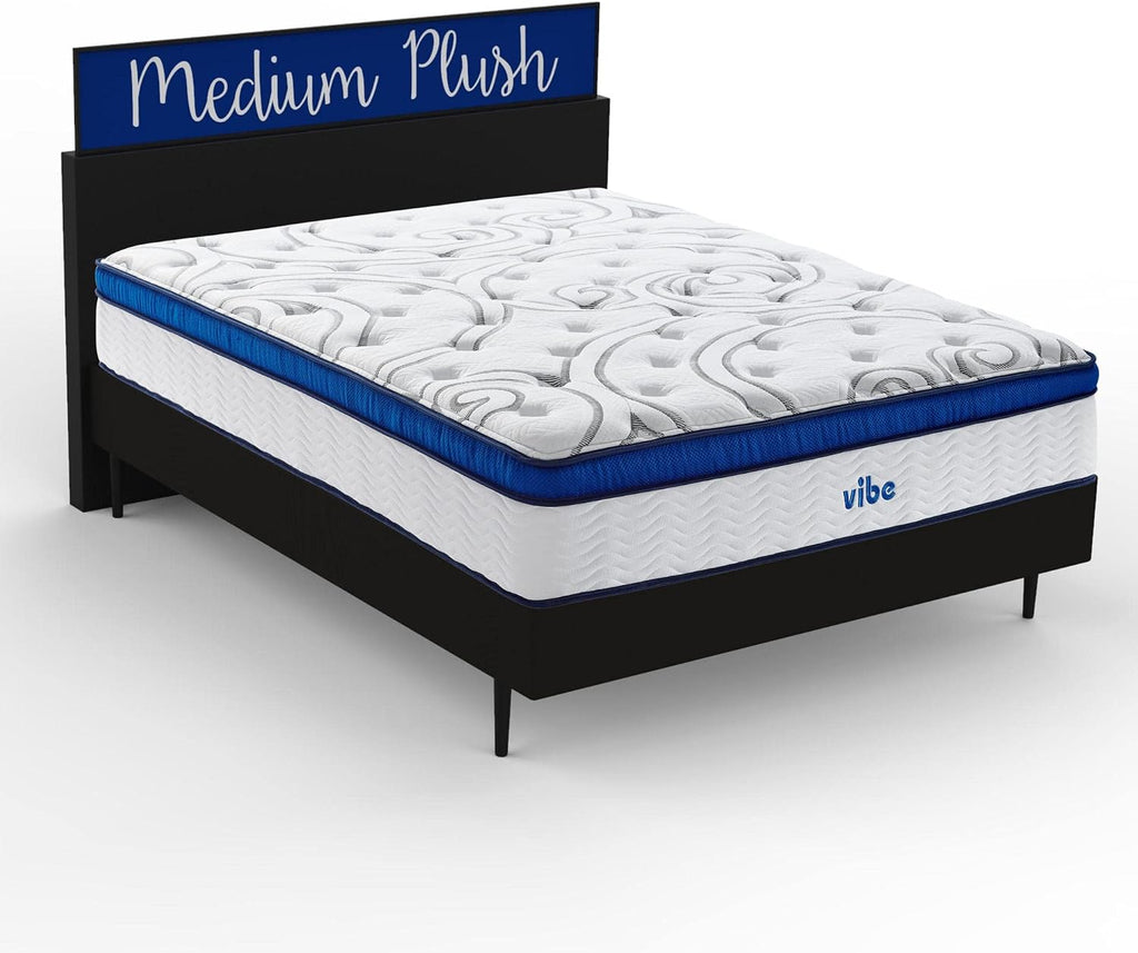 Quilted Hybrid Mattress, 12-Inch Innerspring and Pillow Top Gel Memory Foam Mattress, Fiberglass Free, CertiPUR-US