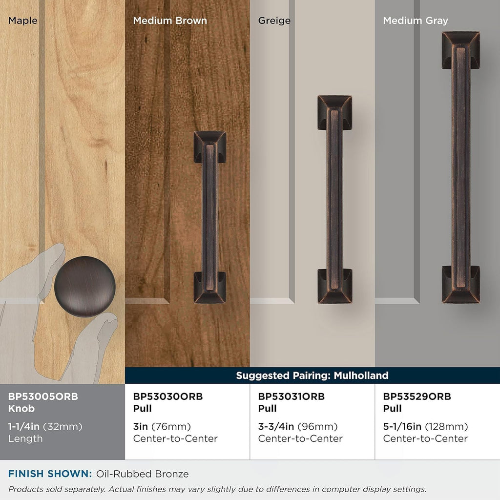 | Cabinet Knob | Oil Rubbed Bronze | 1-1/4 inch (32 mm) Diameter | Edona | 10 Pack | Drawer Knob | Cabinet Hardware