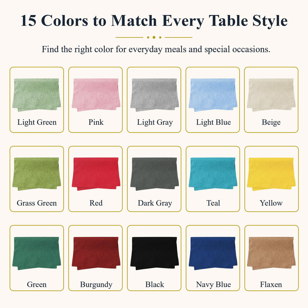 Placemats Set of 4, Cotton Linen Blend Cloth Place Mats, Pink