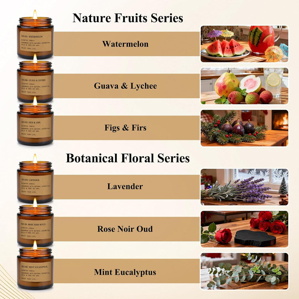 Scented Candles Gift Set,12 Pack Aromatherapy Candles Scented - Set of 12