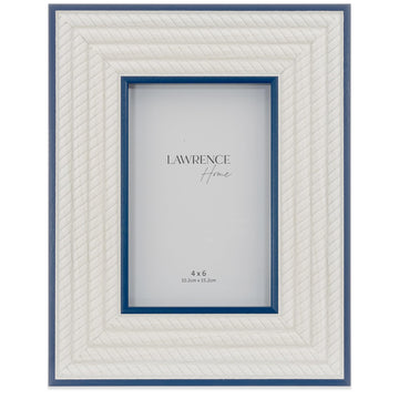 4x6 Breem Frame -Navy with White Rope