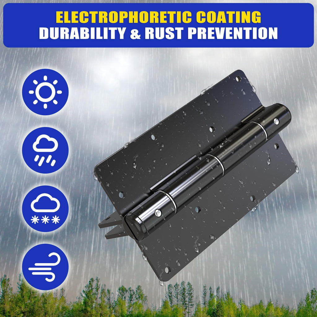 Self Closing Gate Hinges 5-3/4", Non-Adjustable Automatic Closing