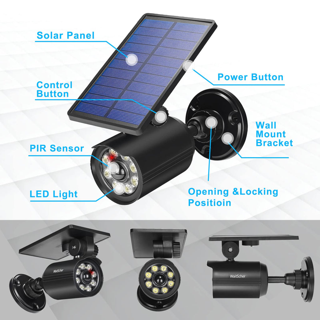 Solar Motion Lights Outdoor IP67 Waterproof Security Flood Lights 3600mAh for Garage, Driveway, Path, Patio