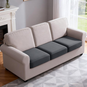 Couch Cushion Covers 3 Pieces Stretch Couch Covers for 3 Cushion Couch, Sofa Seat Covers Soft Washable Furniture