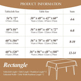 Premium 100% Linen Hemstitch Tablecloth-60 x 104 Inch White, Natural Fabric, Rectangular Tablecloth 