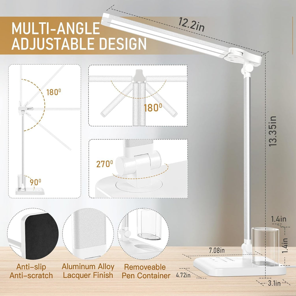 LED Desk Lamp Desk Light Table Lamp 50 Lighting Modes Timer