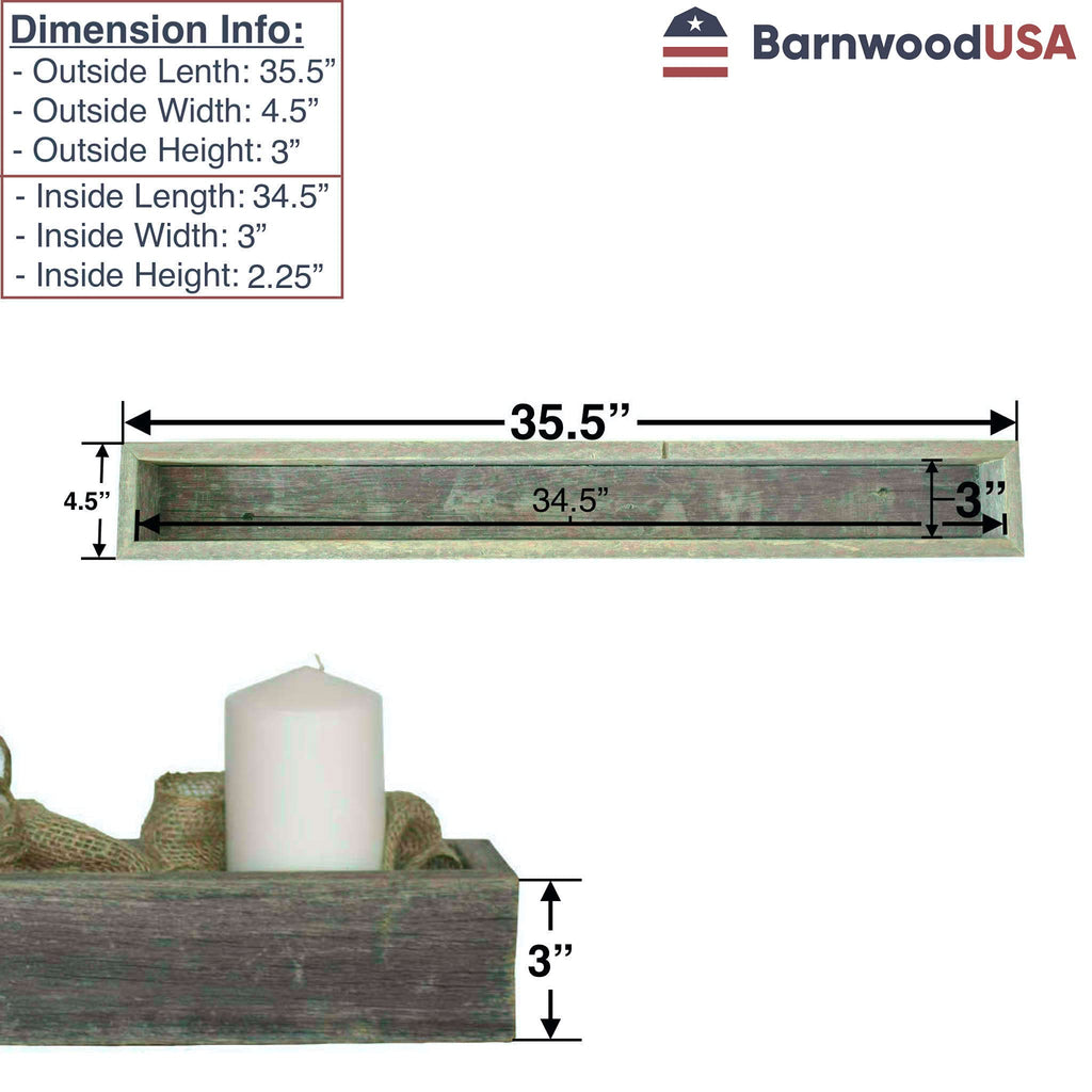 Rustic Centerpiece Barnwood Box Dining Room Table Decorations