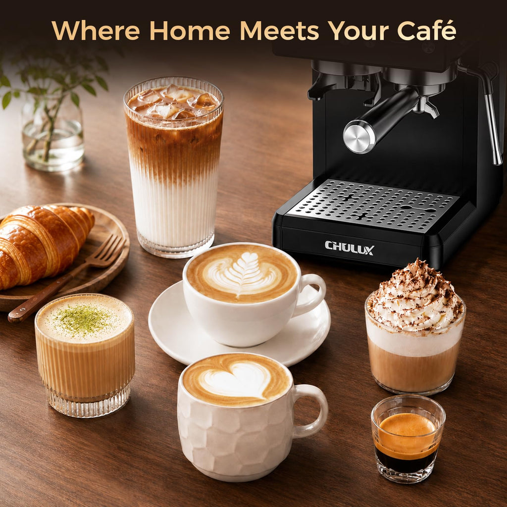 Nero 20Bar Espresso Machine with Conical Burr Grinder for Cappuccino