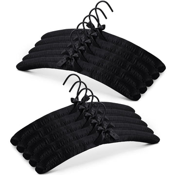 Padded Hanger for Sweaters - 17 Inch Extra Large Heavy Duty Satin Covered Coat Hangers No Shoulder Bump for Women