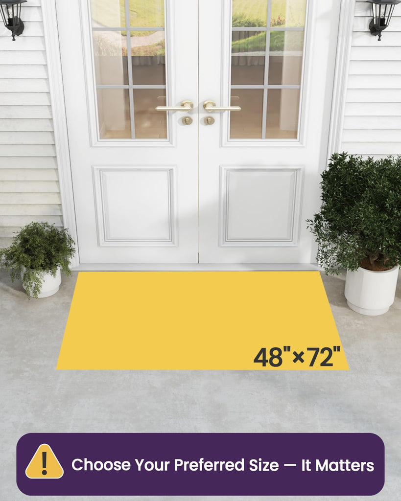 Front Door Mat Outside Entrance 4x6, Heavy Duty Non Slip, Brown