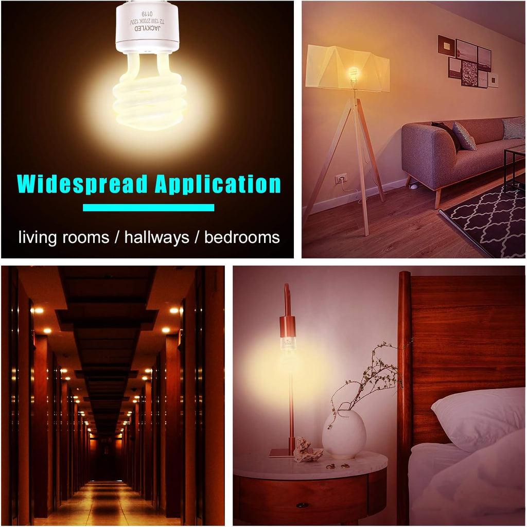 UL-Listed 13w Gu24 CFL Light Bulbs 2700k T2 Spiral Gu24 Base