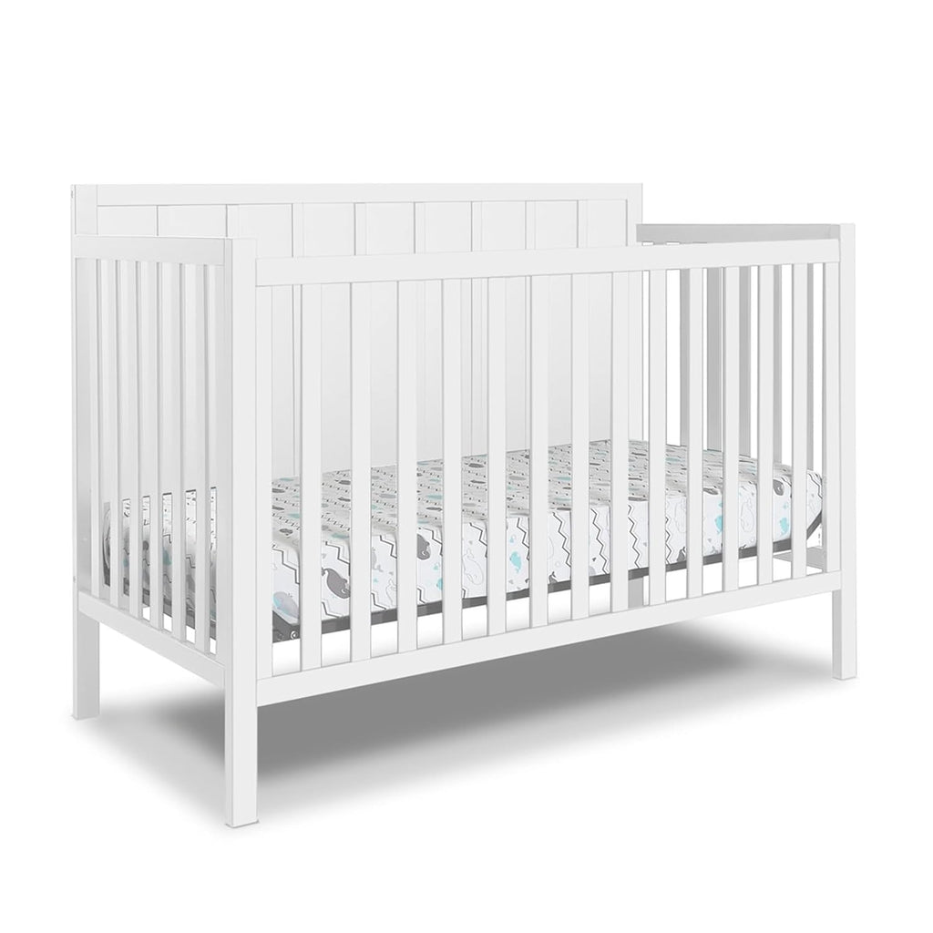 Crib Classic 4-in-1 Convertible Crib, Made of Wood, Non-Toxic Finish, Wooden Baby Bed, Toddler Bed, Child's