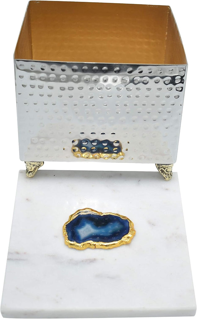 Royale Minerals Agate Geode Bookends Large Bookends for Shelves, Non-Skid Bookend, Book Stopper for