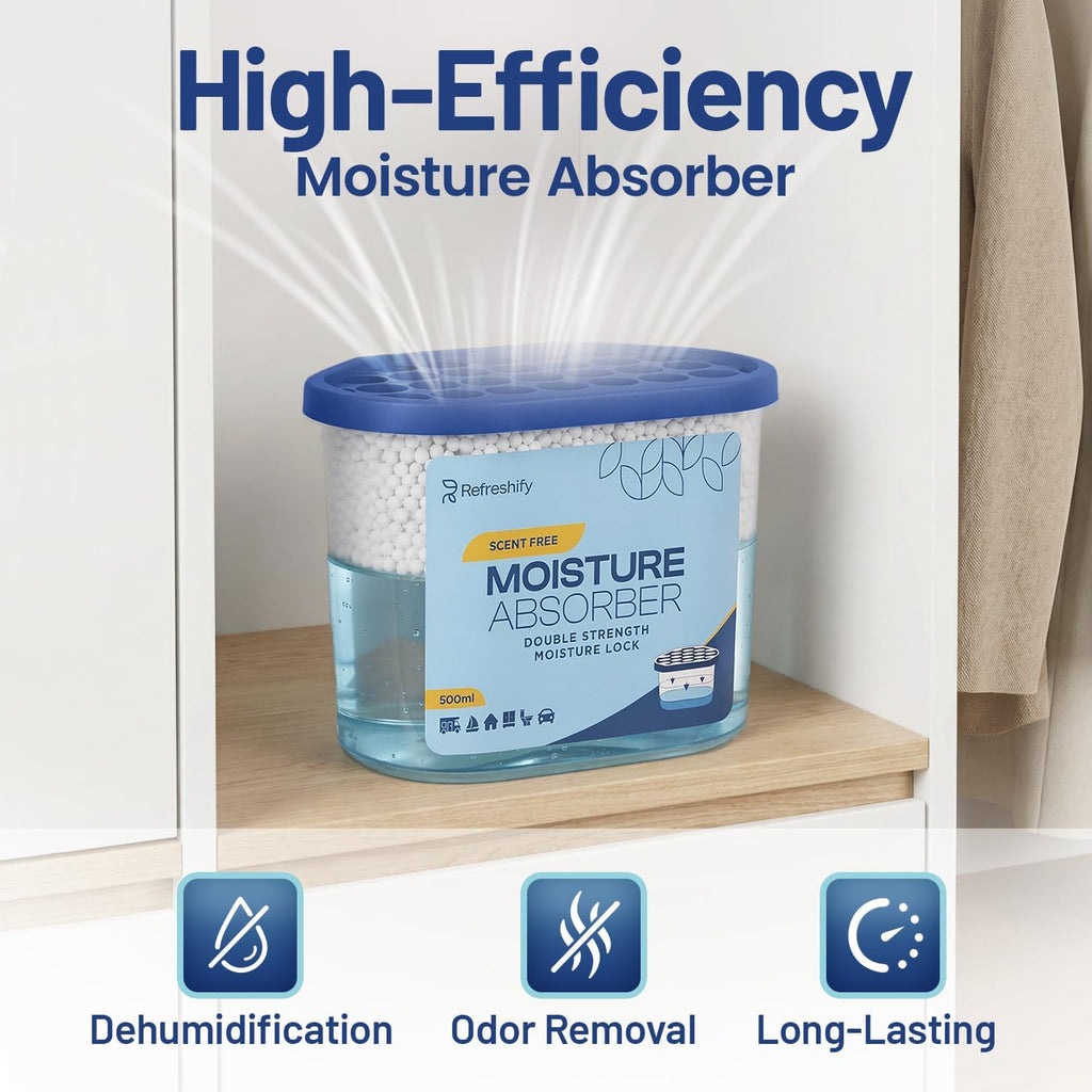Premium Moisture Absorbers and Dehumidifier Tubs - High-Efficiency Closet Dehumidifier and Dehumidifier for Car