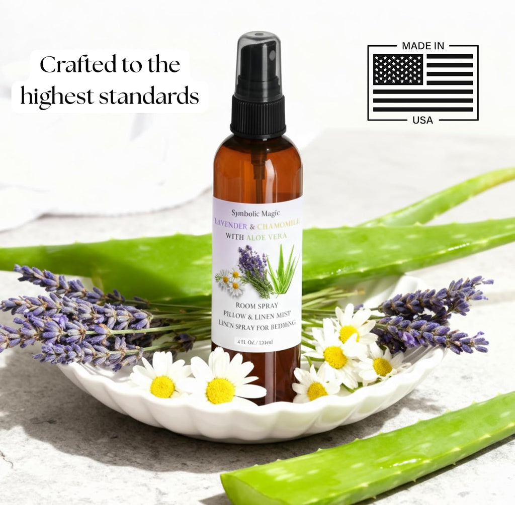 Lavender Essential Oil Room Spray - Linen Spray for Bedding, Sleep, Pillow, Bed, Aromatherapy Oils for Sleep - Set of 4