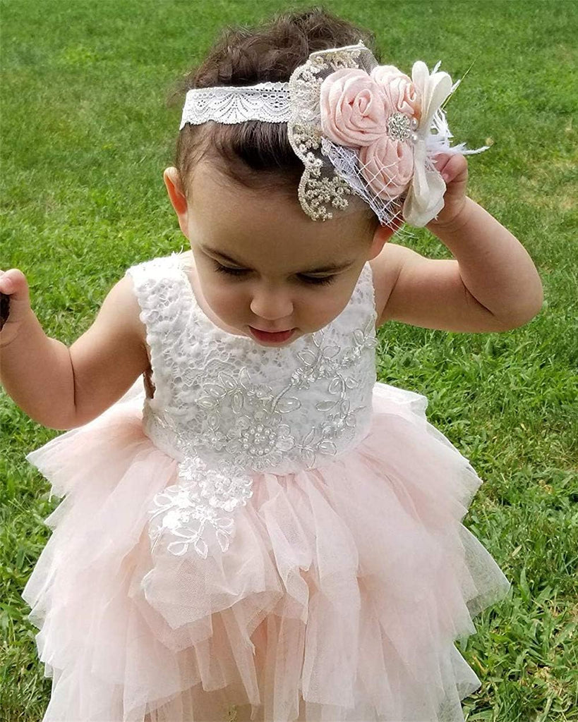 Backless A-line Lace Back Flower Girl Dress