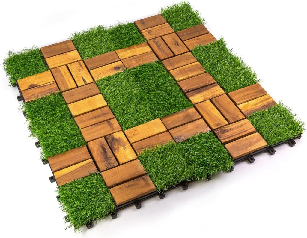 Acacia Wood Deck Tile 10 Pack
