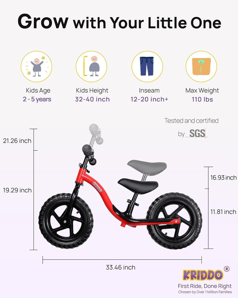 Toddler Balance Bike 2 Year Old, Kids Balance Bike for 2-5 Years Old