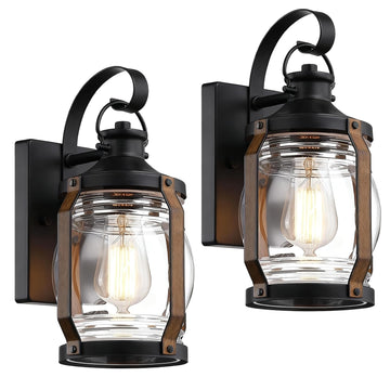 Outdoor Wall Lantern Lights, Black Exterior Wall Sconce Garage Light Fixtures, Farmhouse Outdoor House Lights Wall