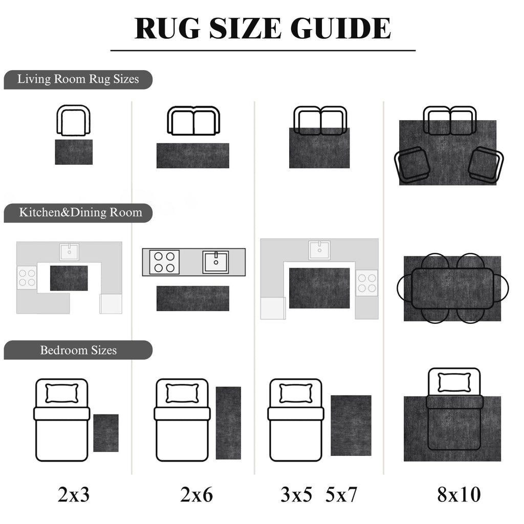 Washable Area Rug, Black Solid Area Rugs