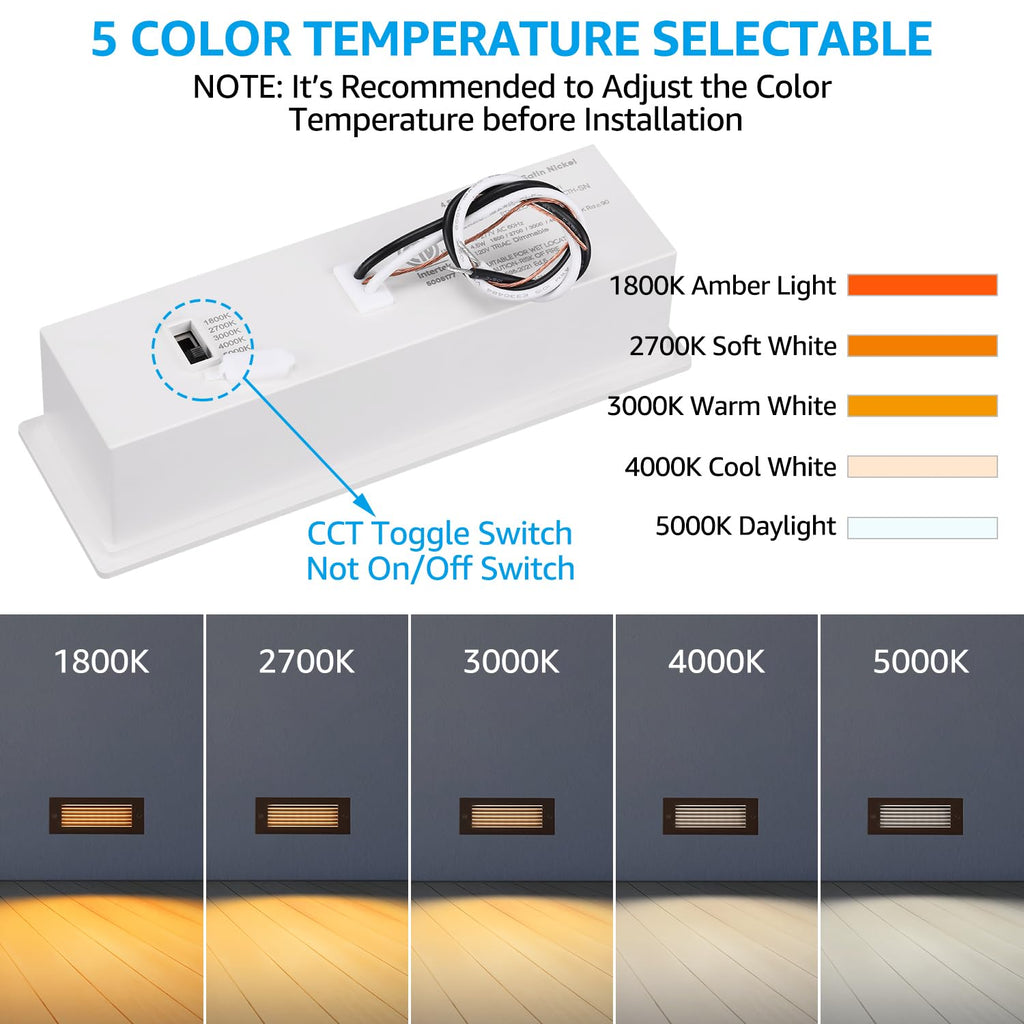 Update 5CCT LED Step Lights, 120V-277V, Oil Rubbed Bronze