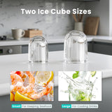 Countertop Ice Maker Machine with Handle, Auto-Cleaning Portable Ice Maker with Basket & Scoop, 26lbs in 24Hrs & 9