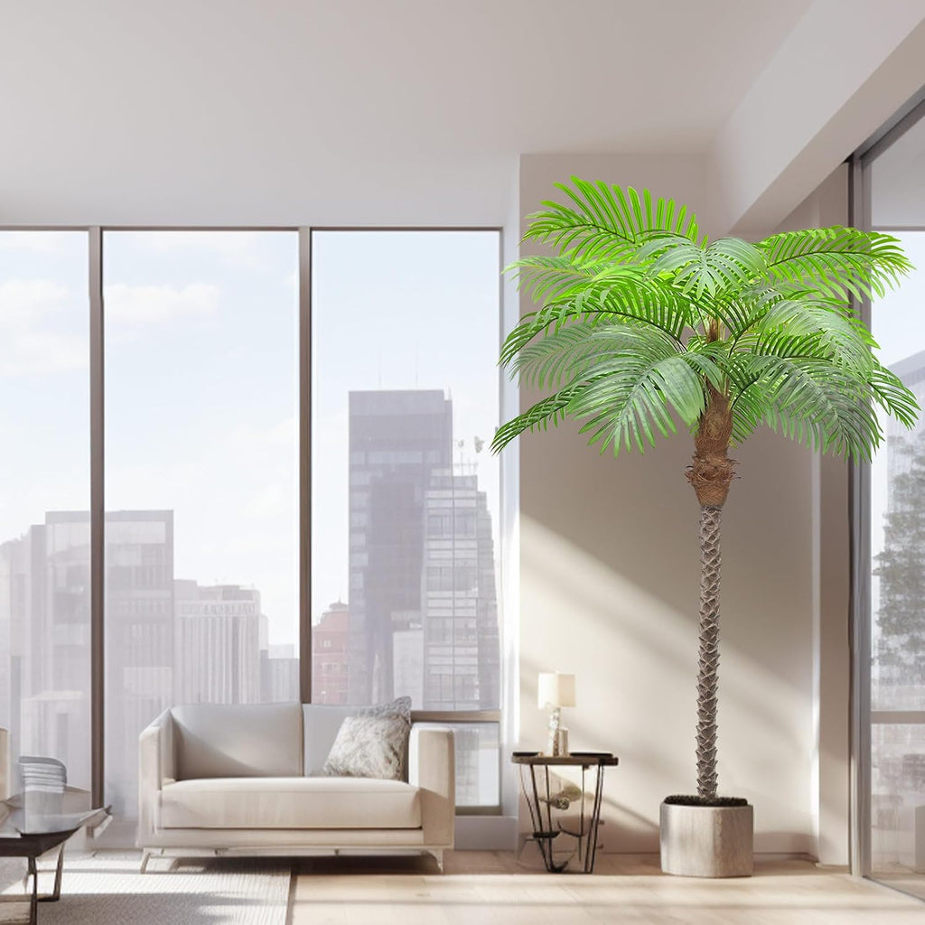 Artificial Palm Tree 8.5ft Tall Trees Plants 20Leaves Outdoor Palm Trees for Outside Patio Trees for DecorIncreased