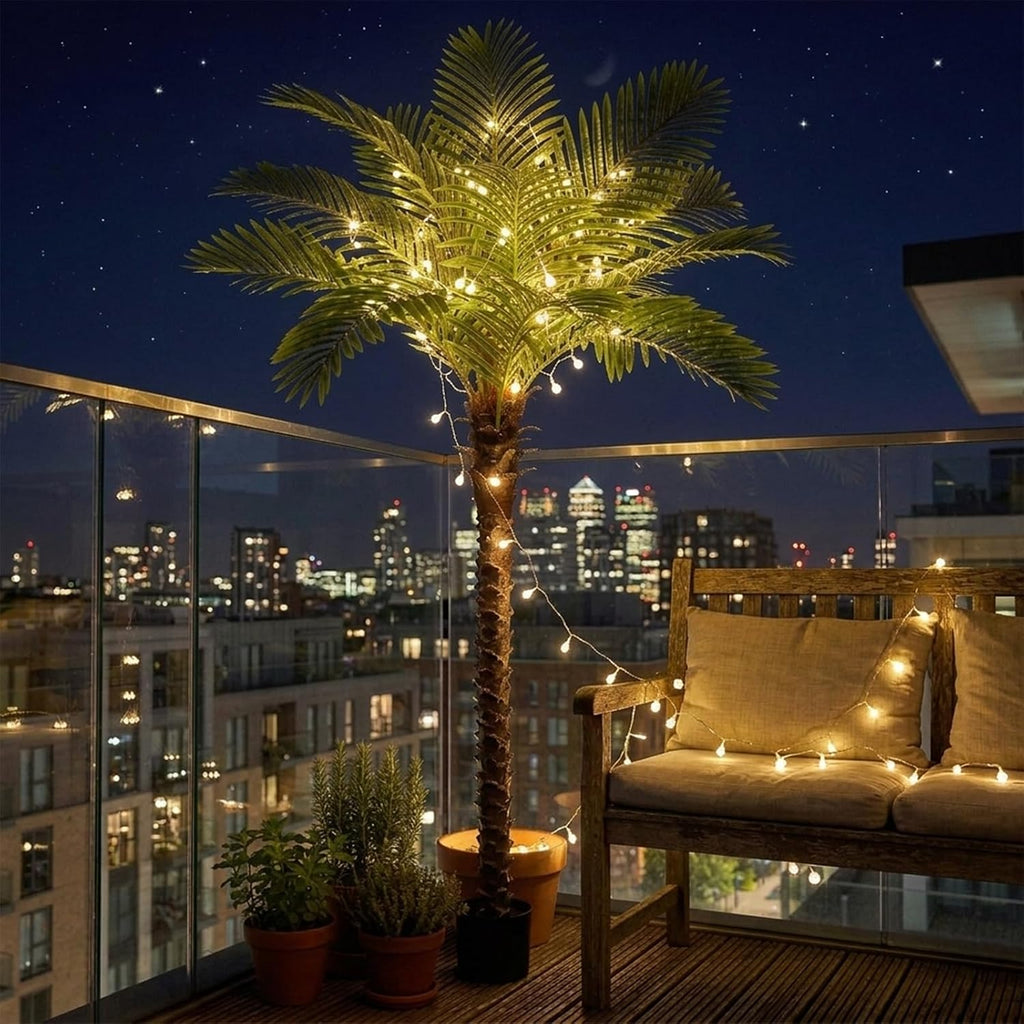 Artificial Phoenix Palm Tree:6FT Faux Coconut Palm Tree Large Plant