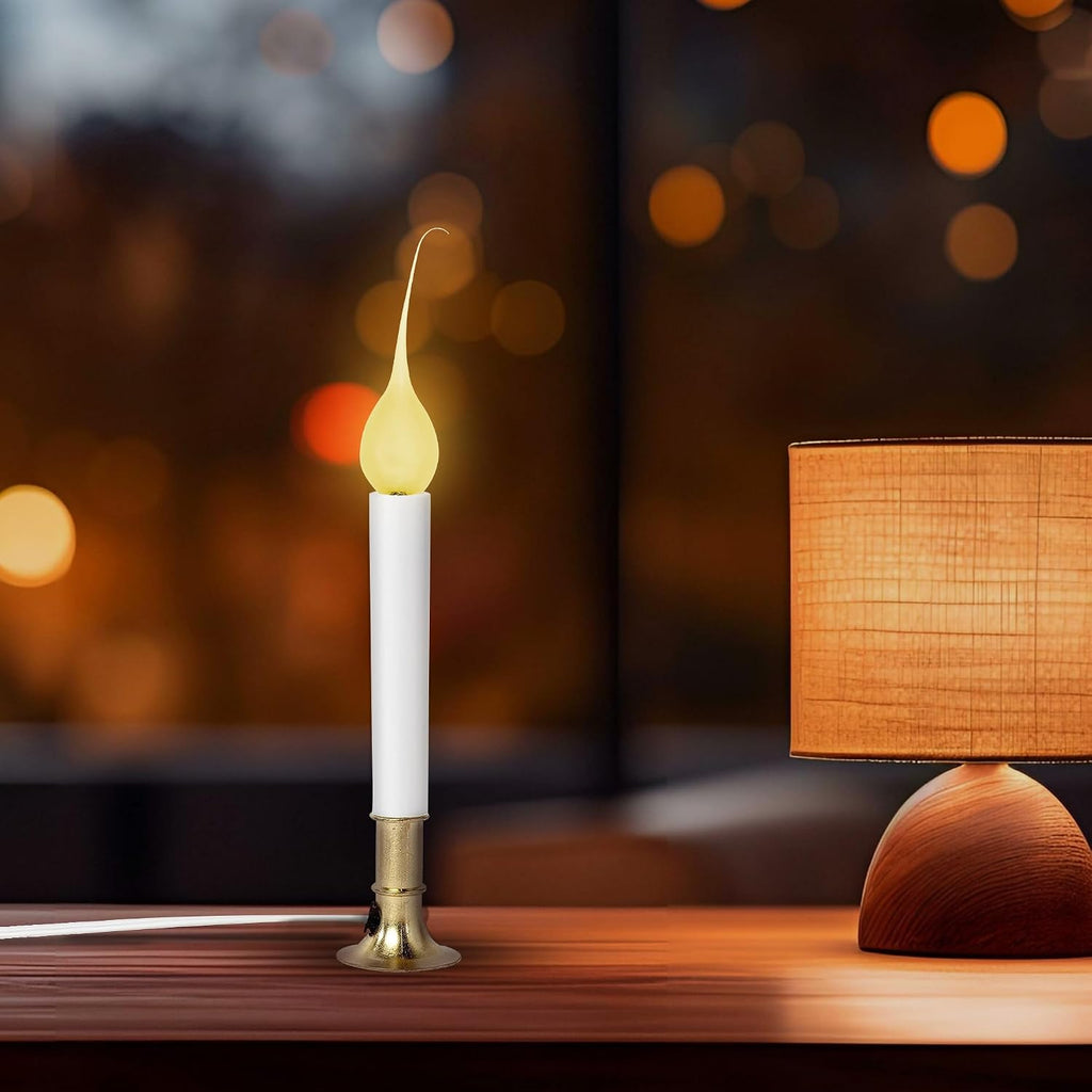 Country Style Incandescent Silicone Dipped Candle Light Bulbs ~ 5 Watt Pearlized Silicone, Gold Glow