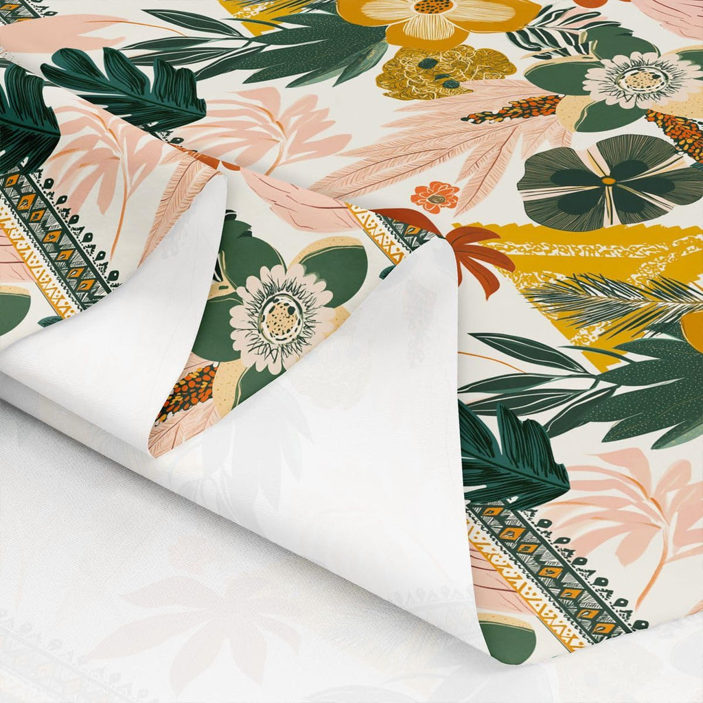 Bohemia Flower Fabric by The Yard, Colorful Tropical Floral Upholstery Fabric, Hawaii Palm Tree Indoor Outdoor