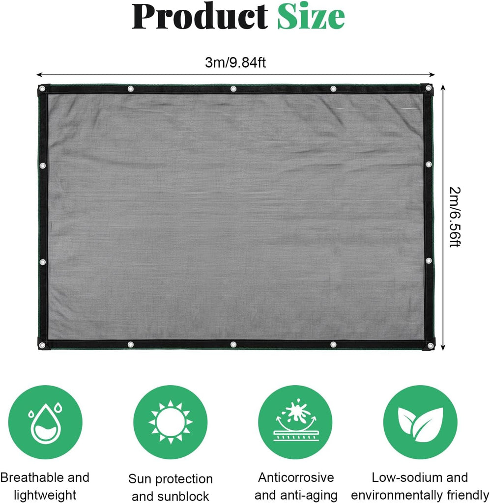 Outdoor Curtains Black Breathable Mesh Screen Netting with Grommets Porch Balcony Pergola Terrace Summer Net