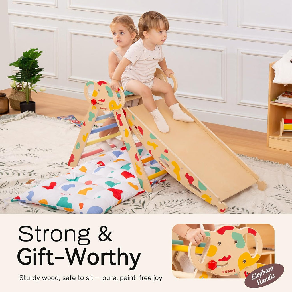 Triangle Set, Montessori in-1 Climbing Set with Cushion