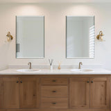 2-Pack Bathroom Vanity Mirrors for Wall 24" x 36", Frameless Rectangle Mirror with Beveled Edge for Over Sink, Wall