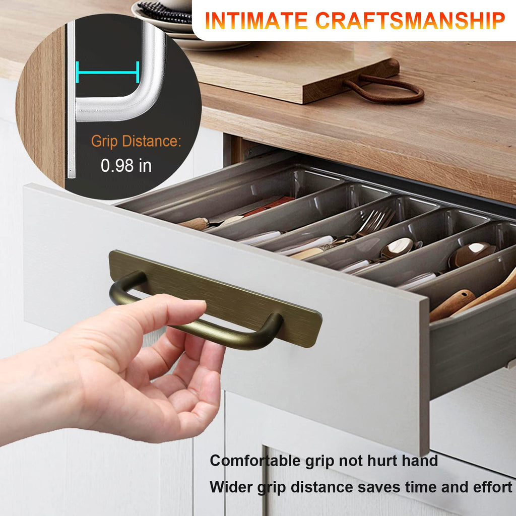 Self-Stick Instant Cabinet Handles - 2pcs Aluminum Alloy Drawer Pulls Helper with Adhesive Door Handle Cabinet Drawer