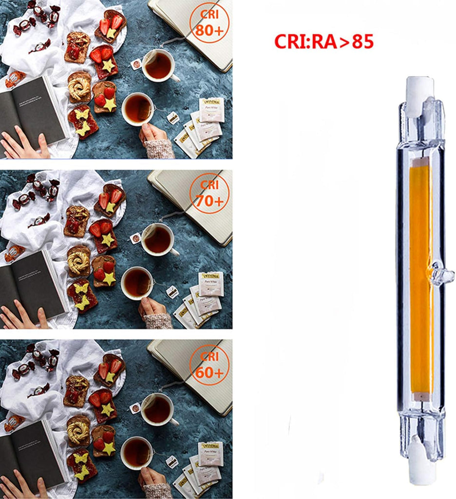 R7s COB Light Bulb 15W 118mm Dimmable Double Ended LED Bulbs 120V J Type T3 R7s Base Floodlight 150W Halogen Bulb