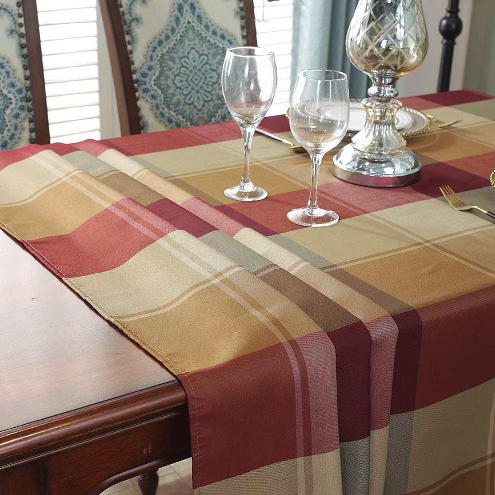 Rectangle Tablecloth 60 x 84 Inch, Red, Checkered Table Cloths