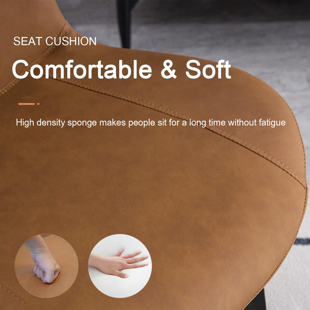 Dining Chairs, Modern PU Leather Dining Room Chair with Sturdy Metal Legs, Upholstered Seat Dinner Chairs Accent Side