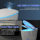 Smart Toilet with Bidet Built in, Bidet Toilet with Foam Shield, Auto Open/Close Lid & Dual Flush