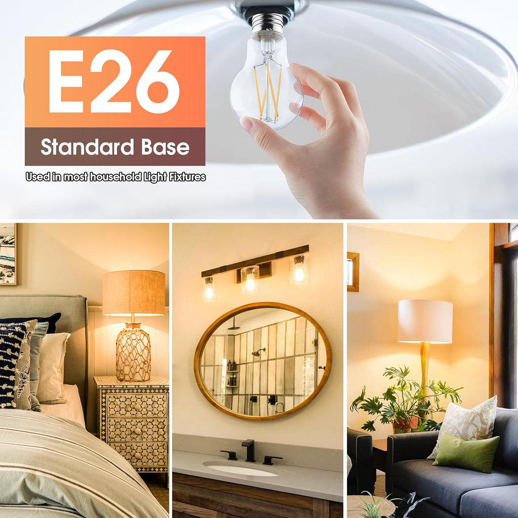 60W Equivalent LED Edison Bulb Dimmable 850LM Warm White 2700K