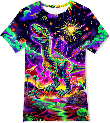 Boys 3D Graphic T-Shirts Short Sleeve Crew Neck Tees