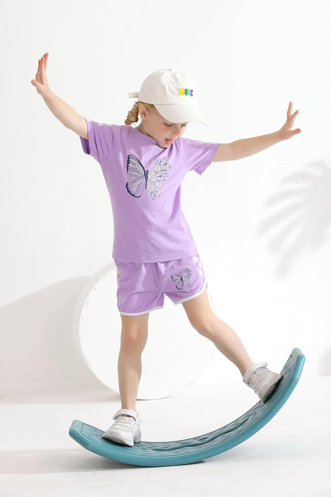Toddler Baby Girls Summer Clothes Short Sleeve T-Shirt Shorts Set